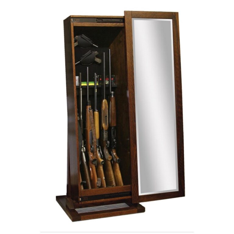 Shaker Leaner Mirror Rifle Cabinet