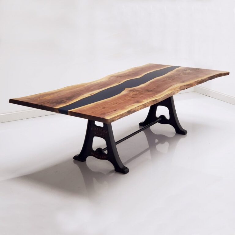 46" x 96" Walnut Live Edge River Table