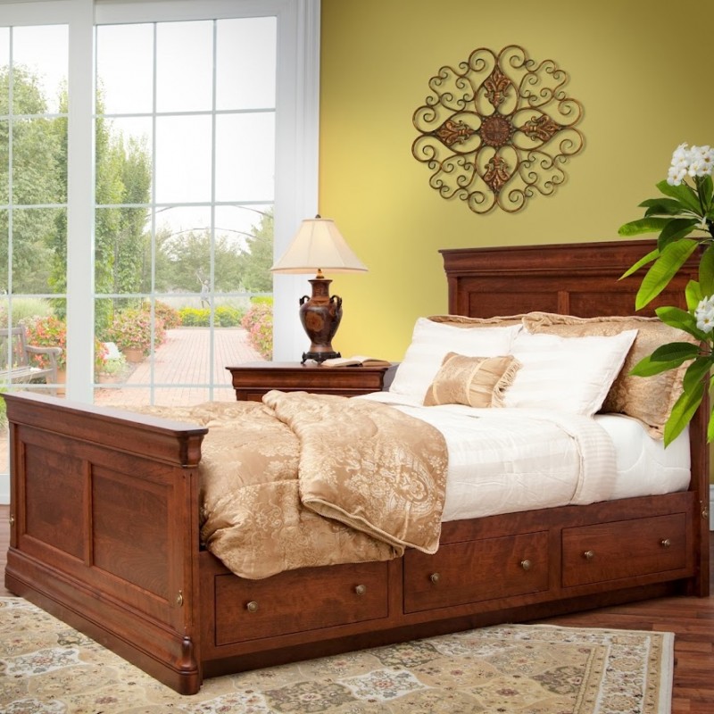 Le Chateau Panel Bed with Drawers Image