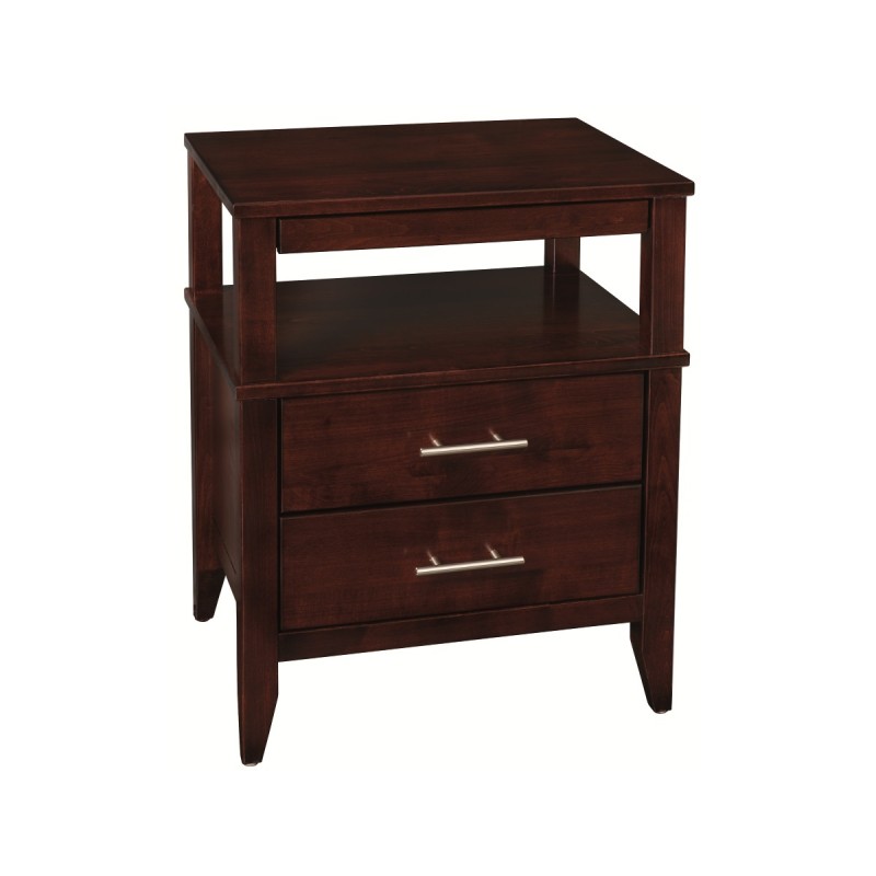 Contemporary 2 Drawer Nightstand Image
