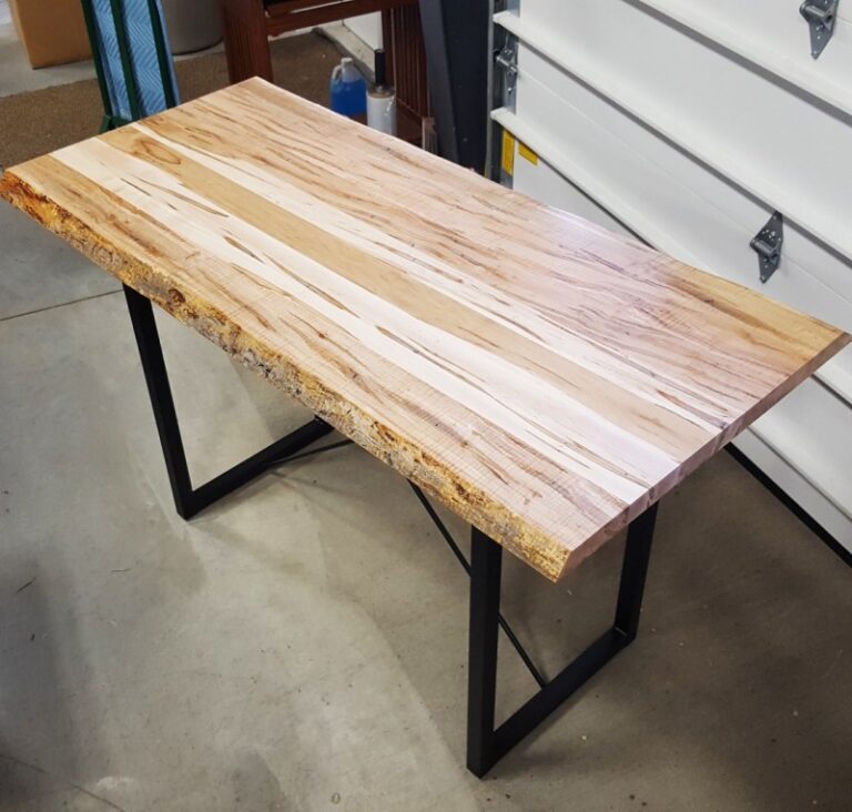 Wormy Maple 30" x 60" Live Edge Table