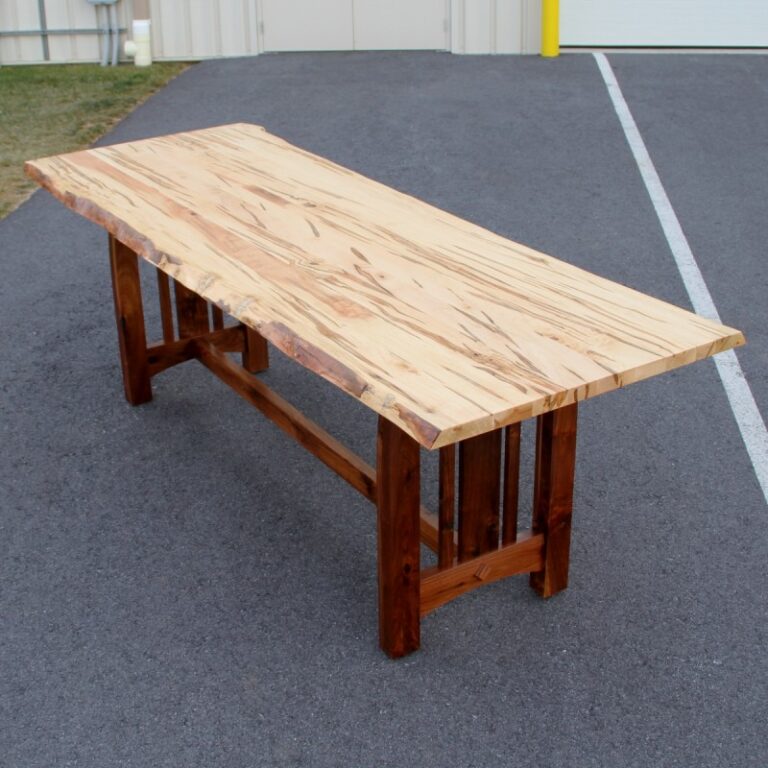 Wormy Maple 36" x 108" Live Edge Table