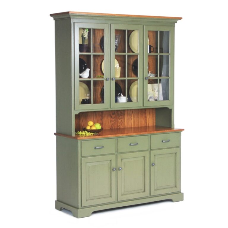 Green Frost Shaker 3 Door Hutch