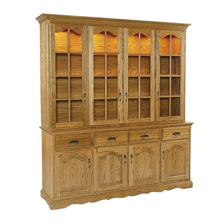 Traditional 4 Full Door Hutch