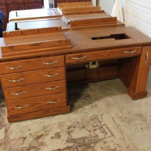 Custom Oak Sewing Cabinet