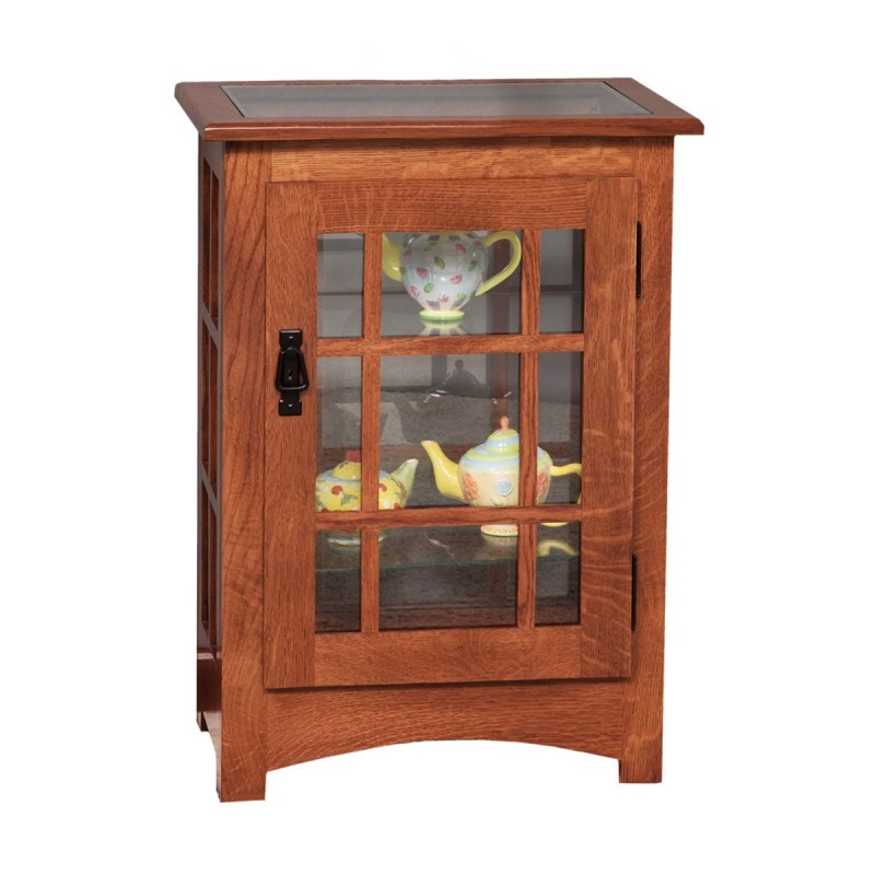 Mission Console End Table Curio Image
