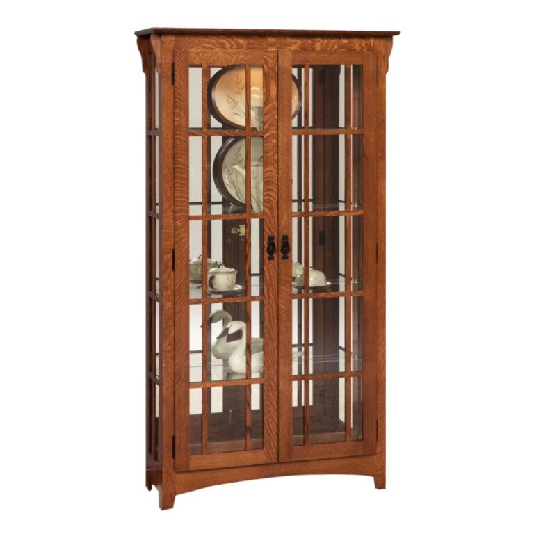 Mission Double Door QSWO Wood Curio