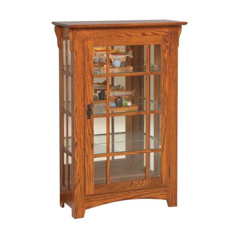 Small Mission Single Door Curio