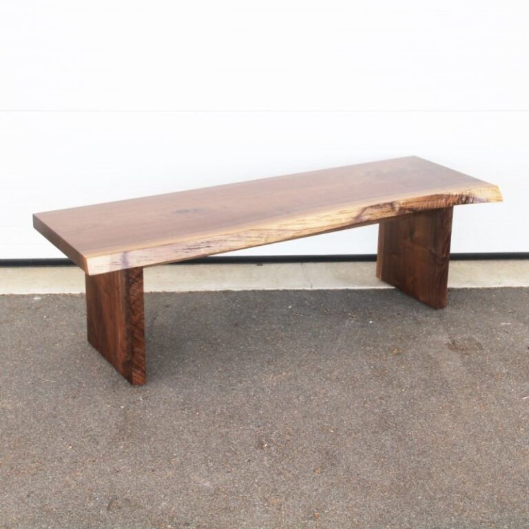 Custom Walnut Live Edge Bench
