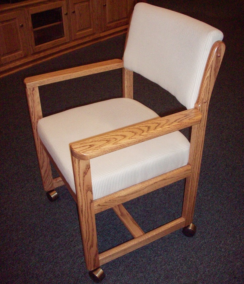 Custom Oak Upholstered Chair Image