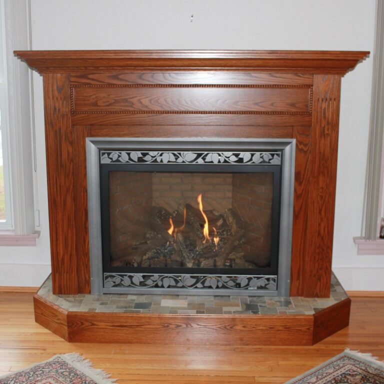 Custom Oak Fireplace Mantel