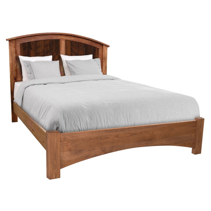 Barnwood Arched Panel Bed Image