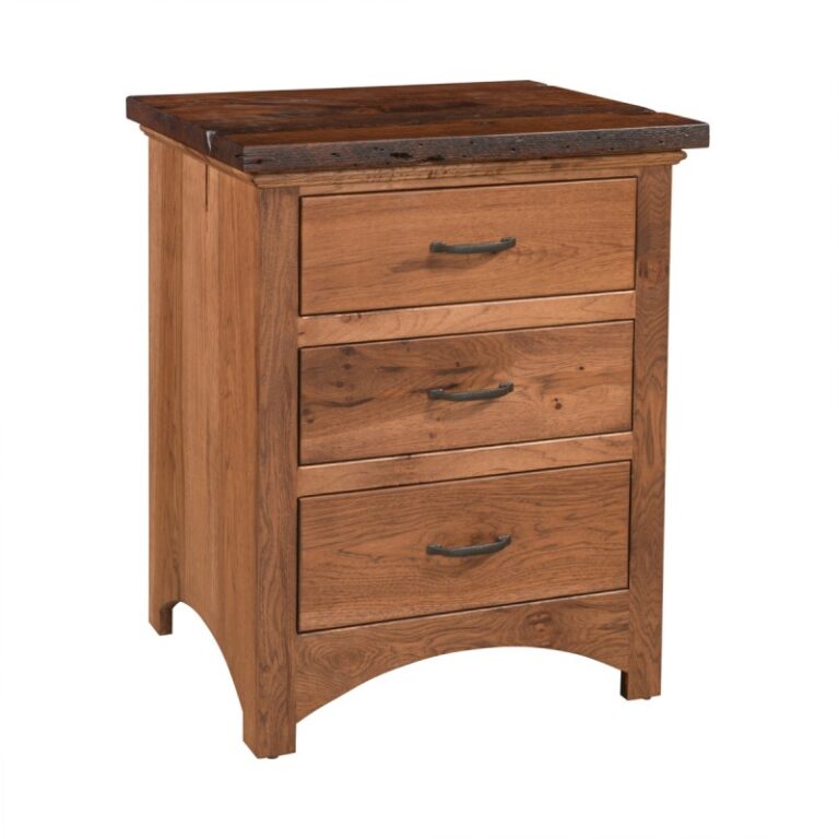 Barnwood 3 Drawer Night Stand