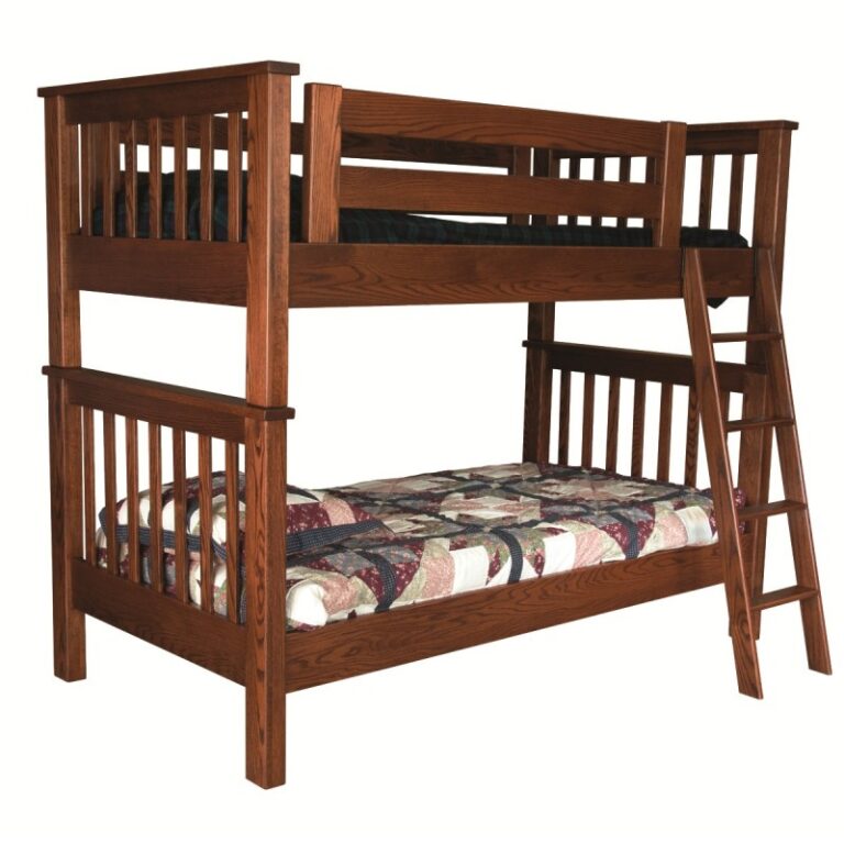 82" x 68" Mission Twin Over Twin Bunk Bed