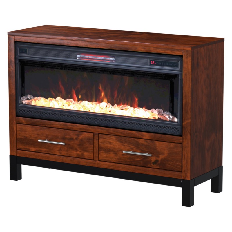 Pierre Media Console With Fireplace Image