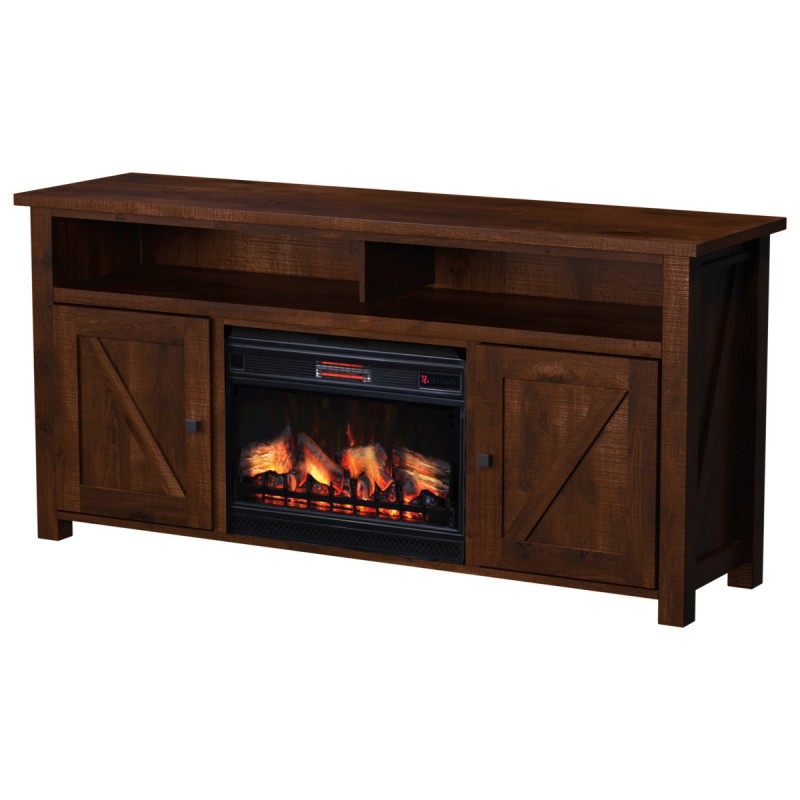 Tulsa Media Console With Fireplace Image