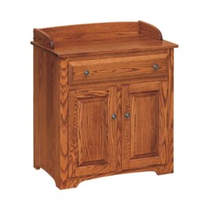 Microwave Stand With Backsplash