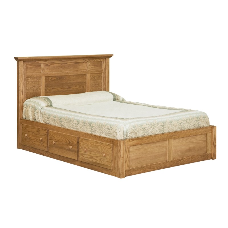 Annville Shaker Multi Panel Bed With Drawer Unit Image