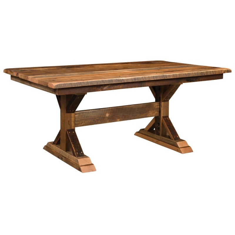 Country Hill Barnwood Trestle Table Image