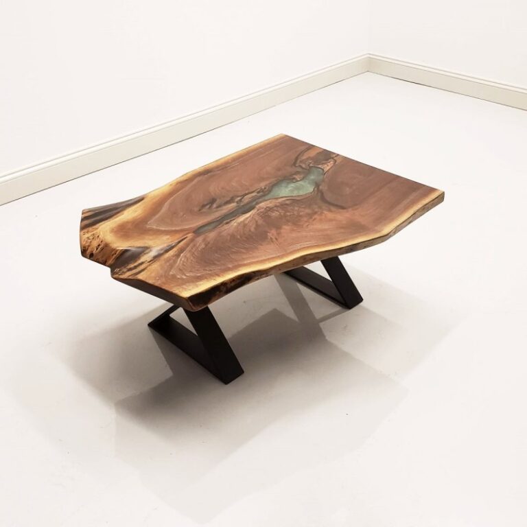Walnut & Epoxy Lake Coffee Table