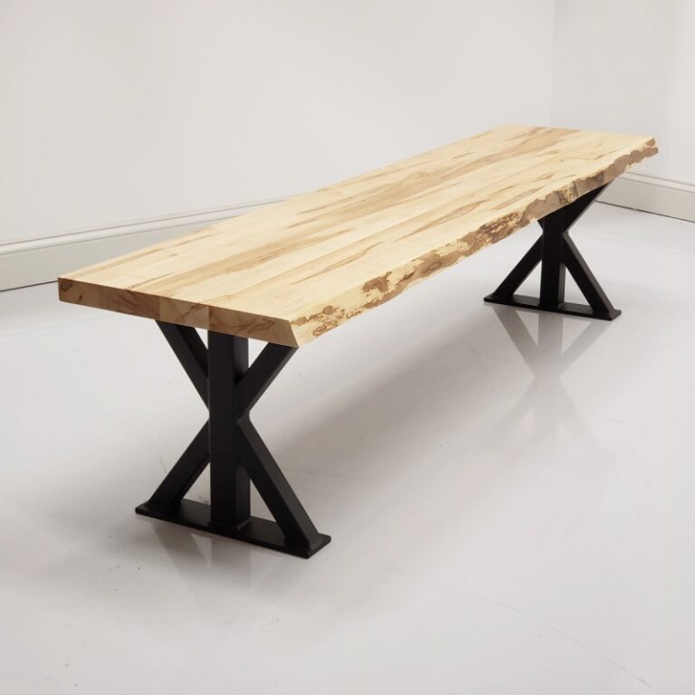 Wormy Maple Live Edge Bench