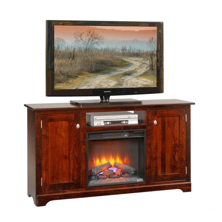 Contemporary 61" TV Stand With Fireplace