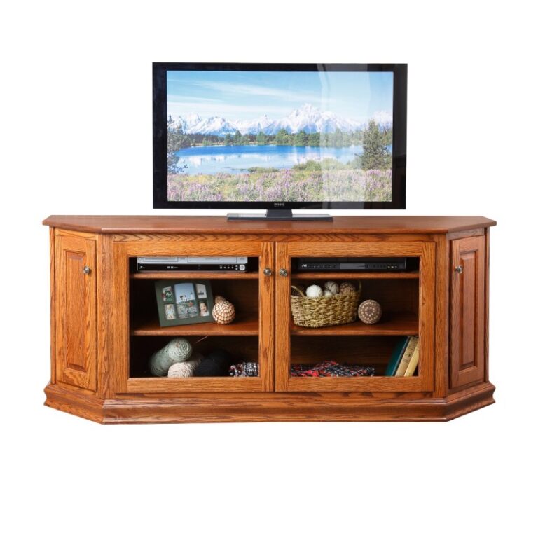 73" x 30" Traditional Canted TV Stand