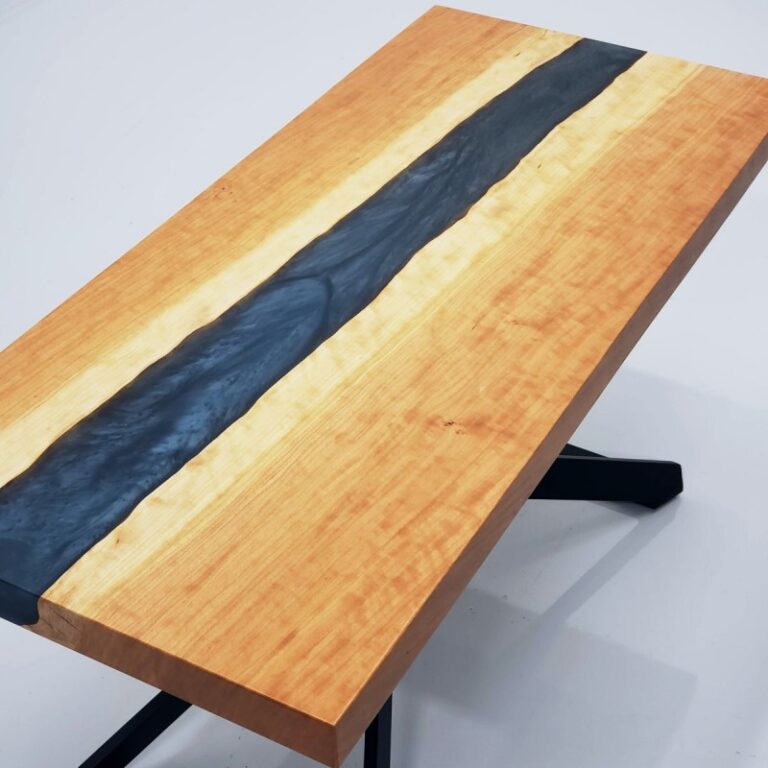 Cherry & Epoxy River Coffee Table