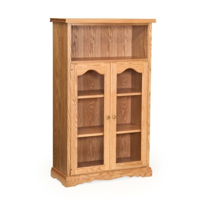 Traditional 53" Bookcase With Doors