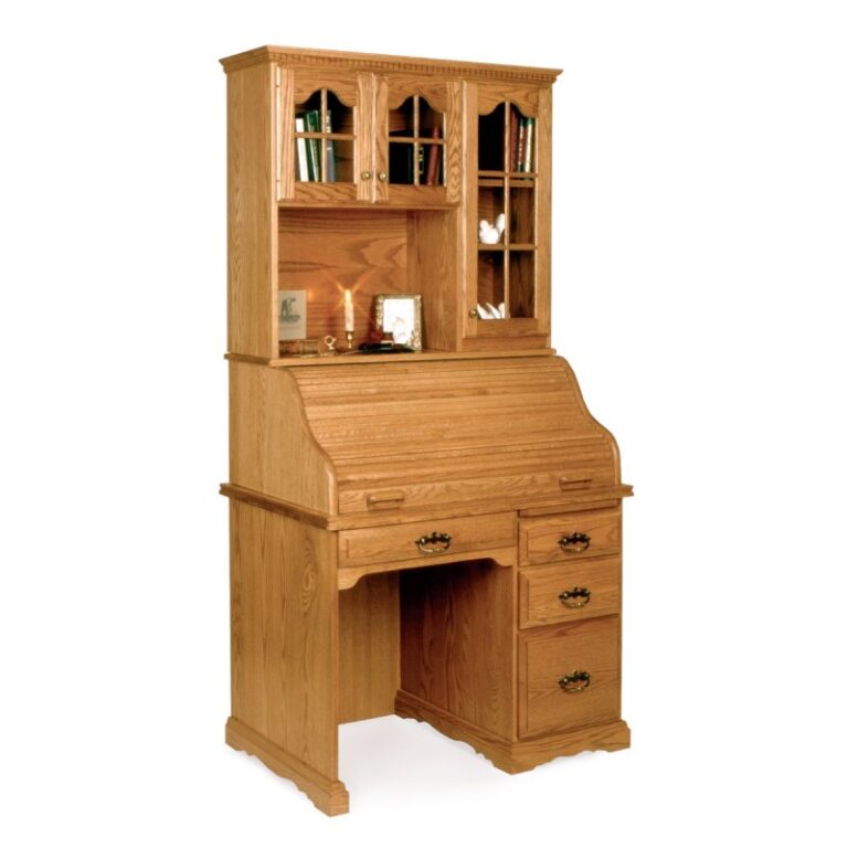 Heritage Small 40" Roll Top Desk & Hutch