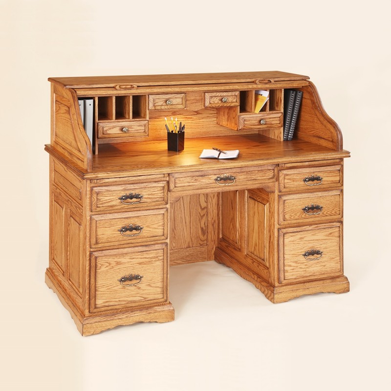 55" Roll Top Writing Desk Image