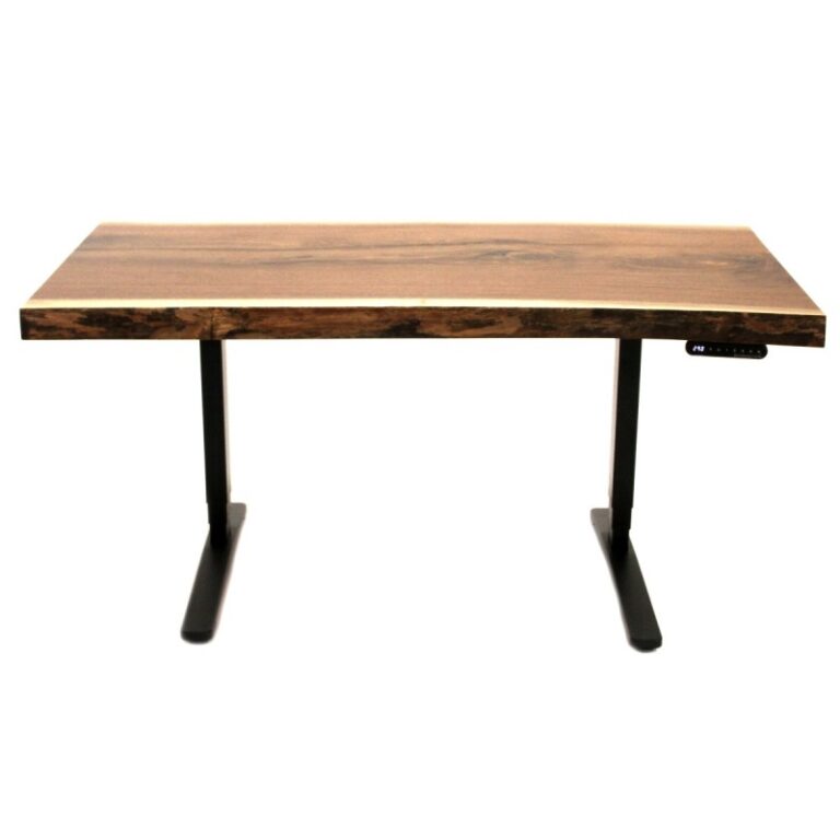 Walnut Live Edge Adjustable Height Standing Desk