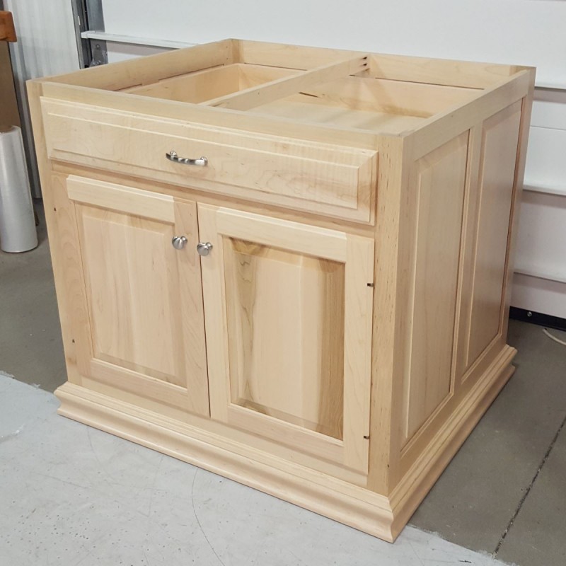 Custom Maple Kitchen Island Base Cabinet Image