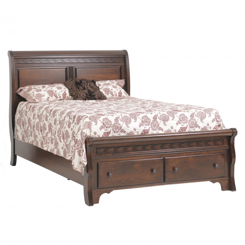Millbourne Sleigh Bed With Drawers Image