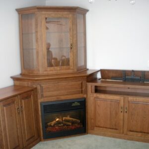Custom Corner Fireplace Wall Unit