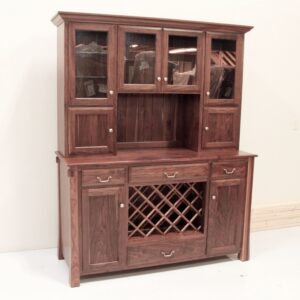 Custom Walnut Wine Hutch