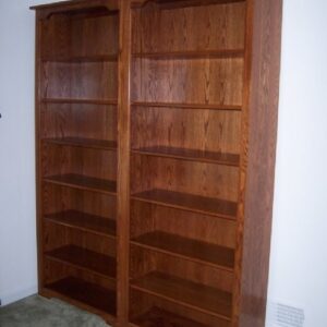 Custom 70" x 84" Oak Bookcase Wall Unit