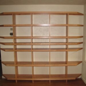 Custom Oak Bookcase Wall Unit
