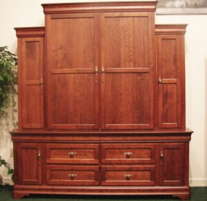 Custom 82.5" x 90" Cherry Gun Cabinet Image