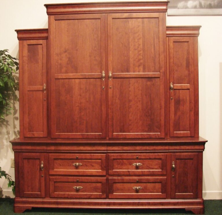 Custom 82.5" x 90" Cherry Gun Cabinet