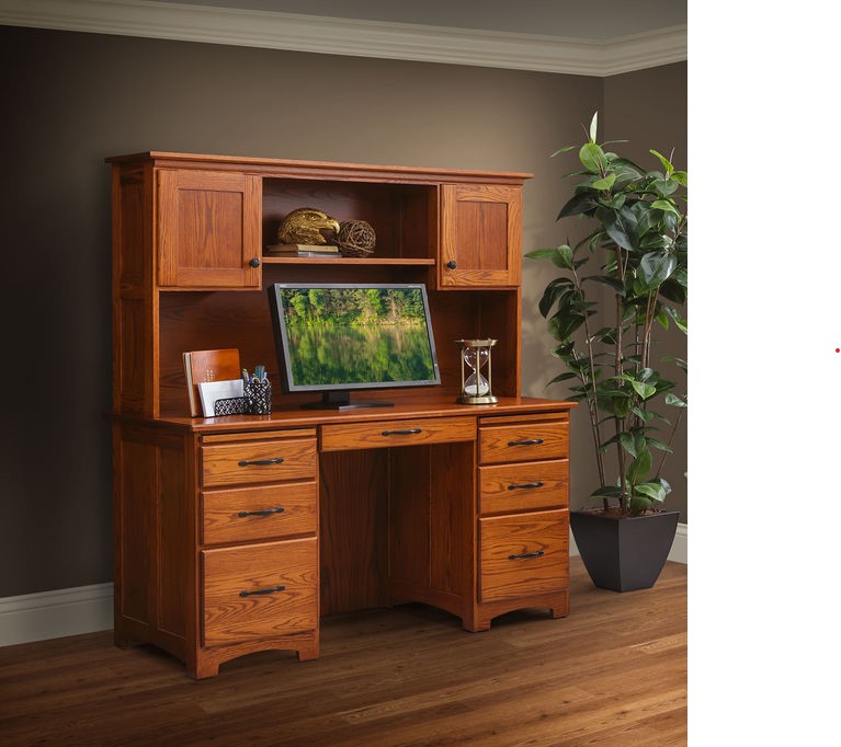 Mission 55″ Desk & Hutch Image