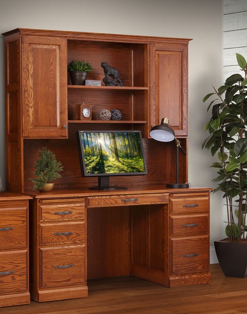 Traditional 60″ Desk & Hutch Image