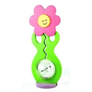 Pink Flower Squiggly Bank