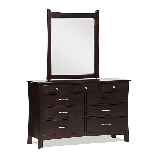 Madison Ave Double Dresser with Vertical Mirror Image