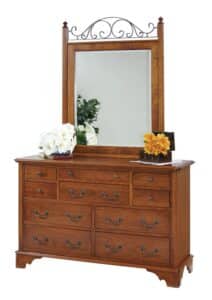 Cambridge Double Dresser and Vertical Iron Mirror Image