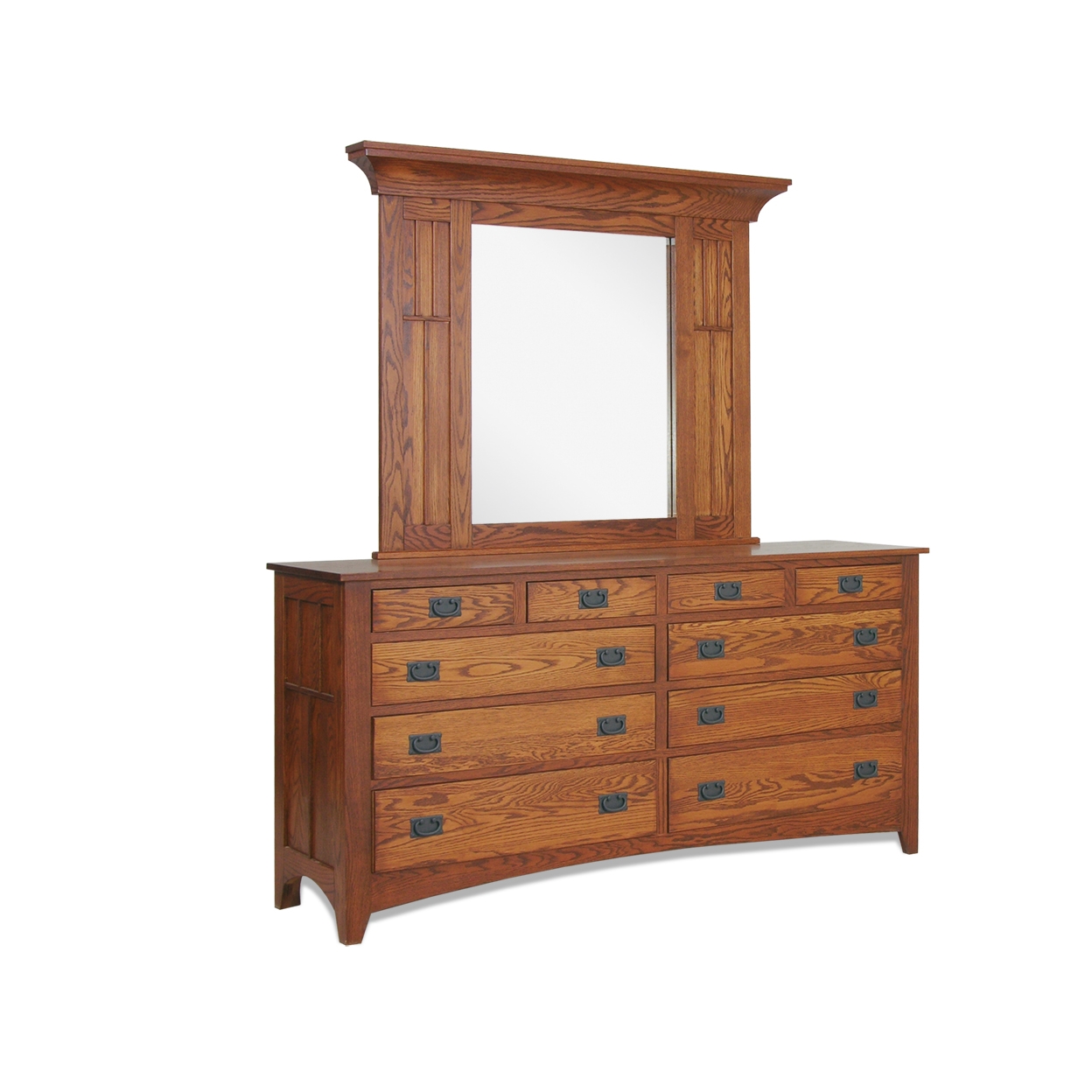 Deluxe Mission Triple Dresser & Mirror Image