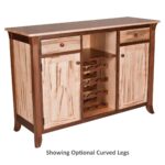 194 5839 Wine Buffet Curved Legs