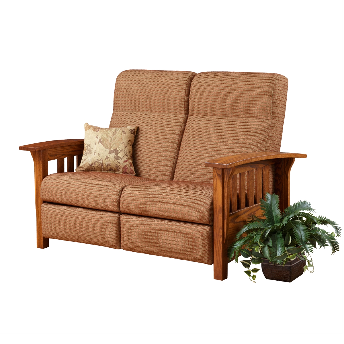 Classic Mission Reclining Love Seat Image