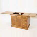 Single Pedestal Sewing Cabinet Open