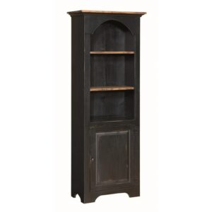 Pine Arched Small 6' Bookcase With Door